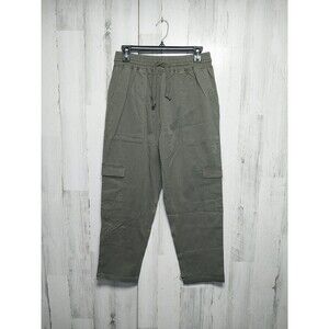 Ampersand Avenue Women's Small Green Pull On Crop Cargo Jogger